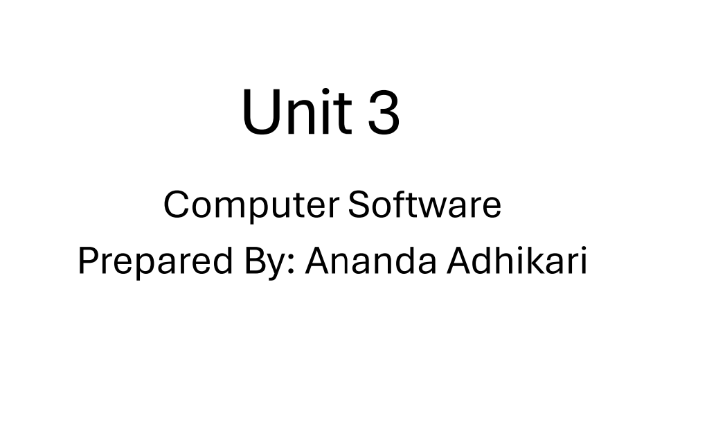 Computer Software