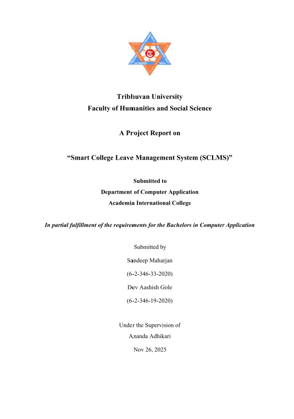 Smart College Leave Management System